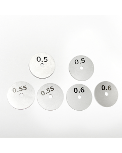Cales de limitation 0,6 / 0,55 / 0,5 mm &mdash; lot de 6