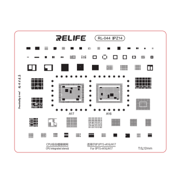 RELIFE RL-044 IPZ14 IP15-A16/A17 CPU integrated steel stencil