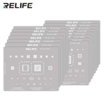 RELIFE RL-044 MI series CPU integrated steel stencil set/15 pieces