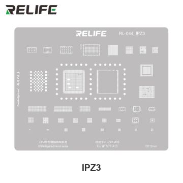 RELIFE RL-044 IPZ3 IP7/7P-A10 CPU Universal Plant Tin Steel Stencil/0.12MM