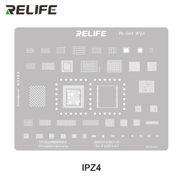 RELIFE RL-044 IPZ4  IP8/8P/X-A11 CPU Universal Plant Tin Steel Stencil/0.12MM