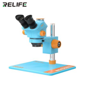 RELIFE RL-M5T-B11 — Microscope trinoculaire CTV 0.35X / Bleu-Orange