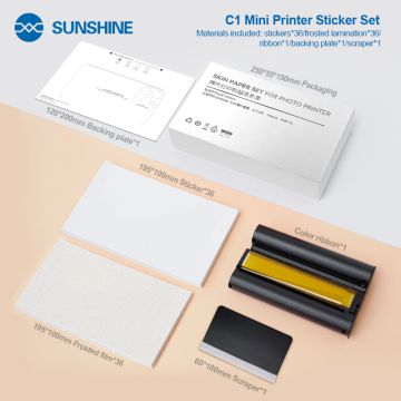 SUNSHINE C1 Mini Printer Sticker Set / 36 pcs