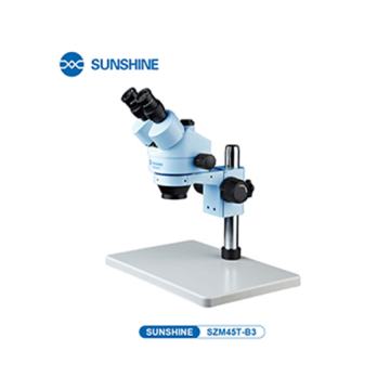 SUNSHINE SZM45T-B3 — Microscope stéréo trinoculaire grand châssis / Bleu